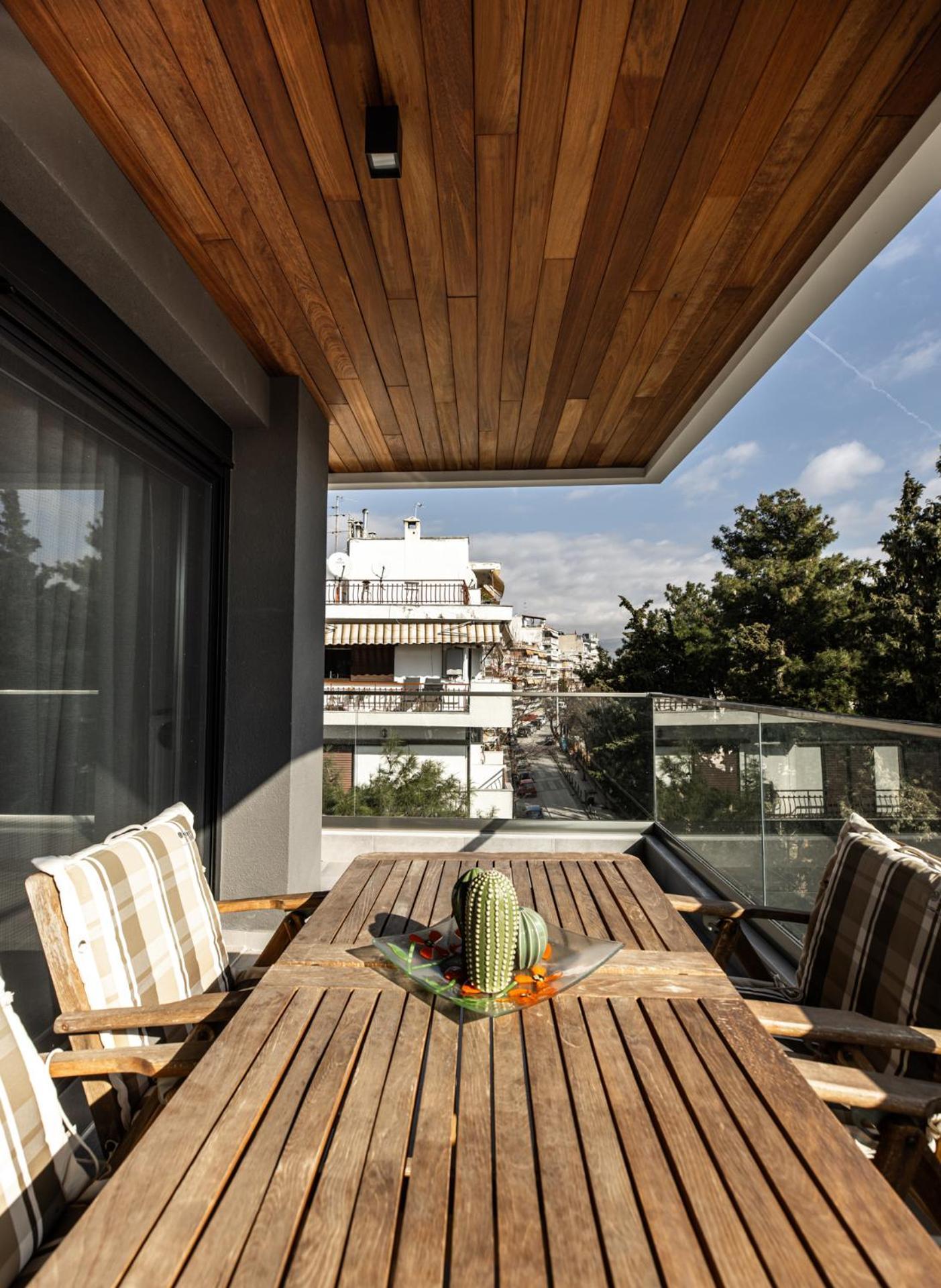 Cozy Apartment In Kalamaria, Tesalonika Bagian luar foto